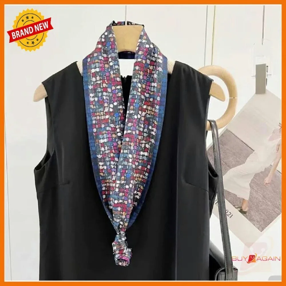 100% Mulberry Silk Scarf Hair Wrap Headband Handbag Accessory Necktie